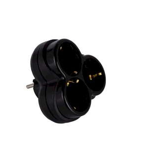 Nilson Golyat Üçlü Grup Priz Siyah